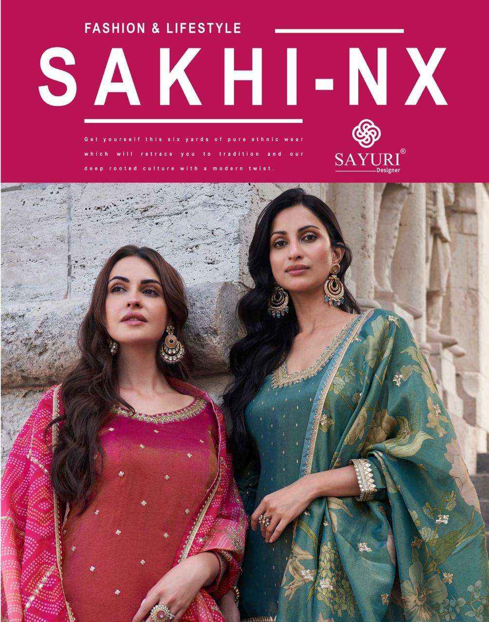 Sayuri Sakhi Nx 5646 To 5648 Designer Palazzo Style Suit Latest Salwar Kameez Wholesale Price ( 3 Pcs Catalog )