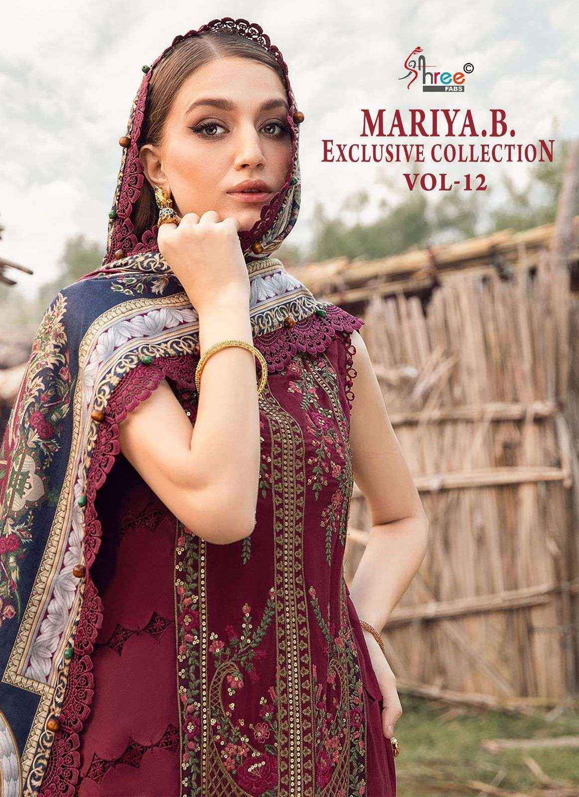 SHREE FABS MARIA B EXCLUSIVE COLLECTION VOL 12 RAYON SALWAR KAMEEZ ( 6 PCS CATALOG )