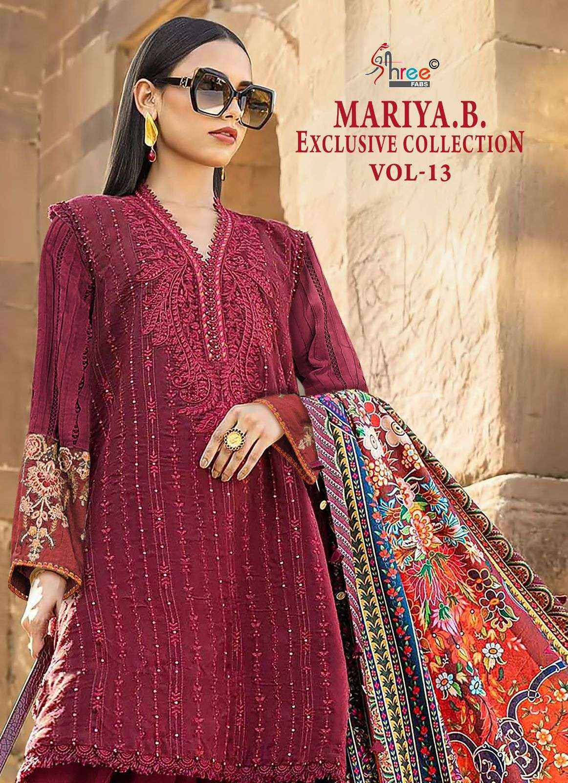 Shree Fabs Maria B Exclusive Collection Vol 13 Rayon Pakistani Suits ( 6 pcs Catalogue )