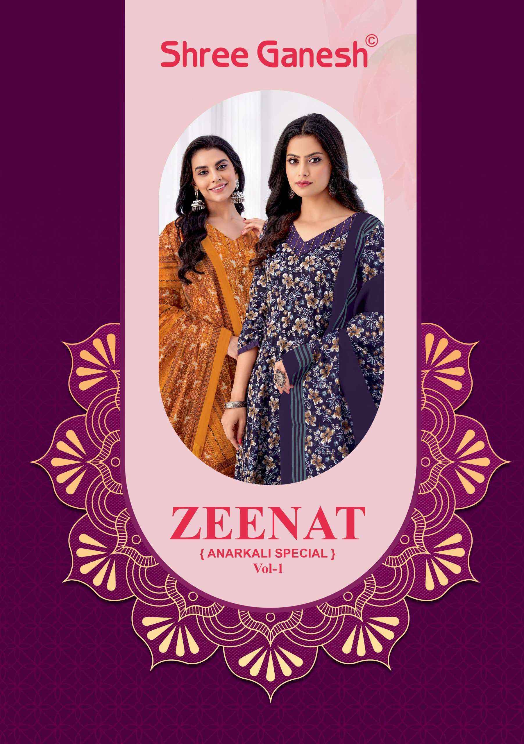 Shree Ganesh Zeenat Vol 1 Wholesale Cotton Readymade Suits ( 9 pcs Catalogue )