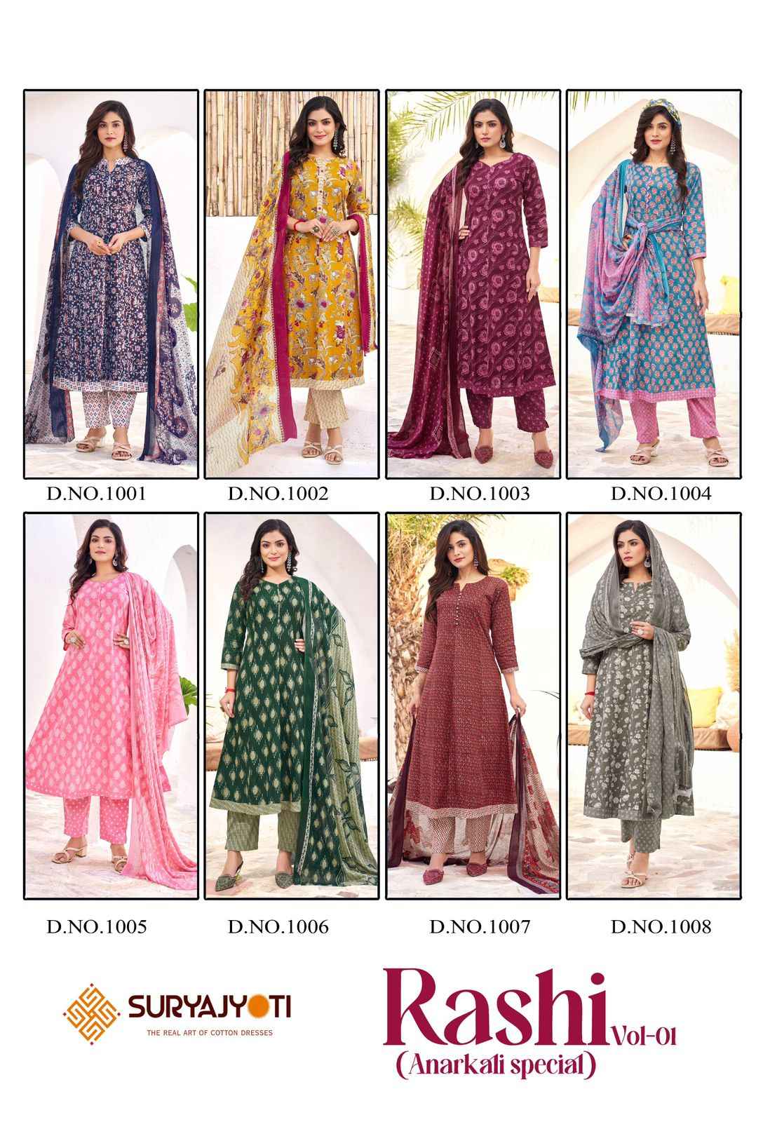 Suryajyoti Rashi Vol 1 Wholesale Cotton ReadyMade Suits Collection ( 8 Pcs Catalogue )