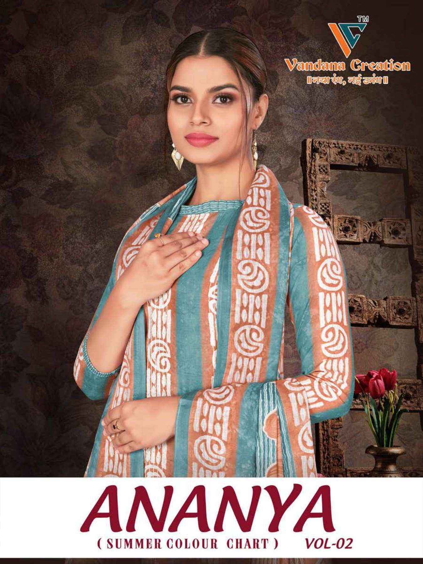 Vandana Creation Ananya Vol 2 Cotton Dress Material Wholesale Price ( 12 Pcs Catalog )