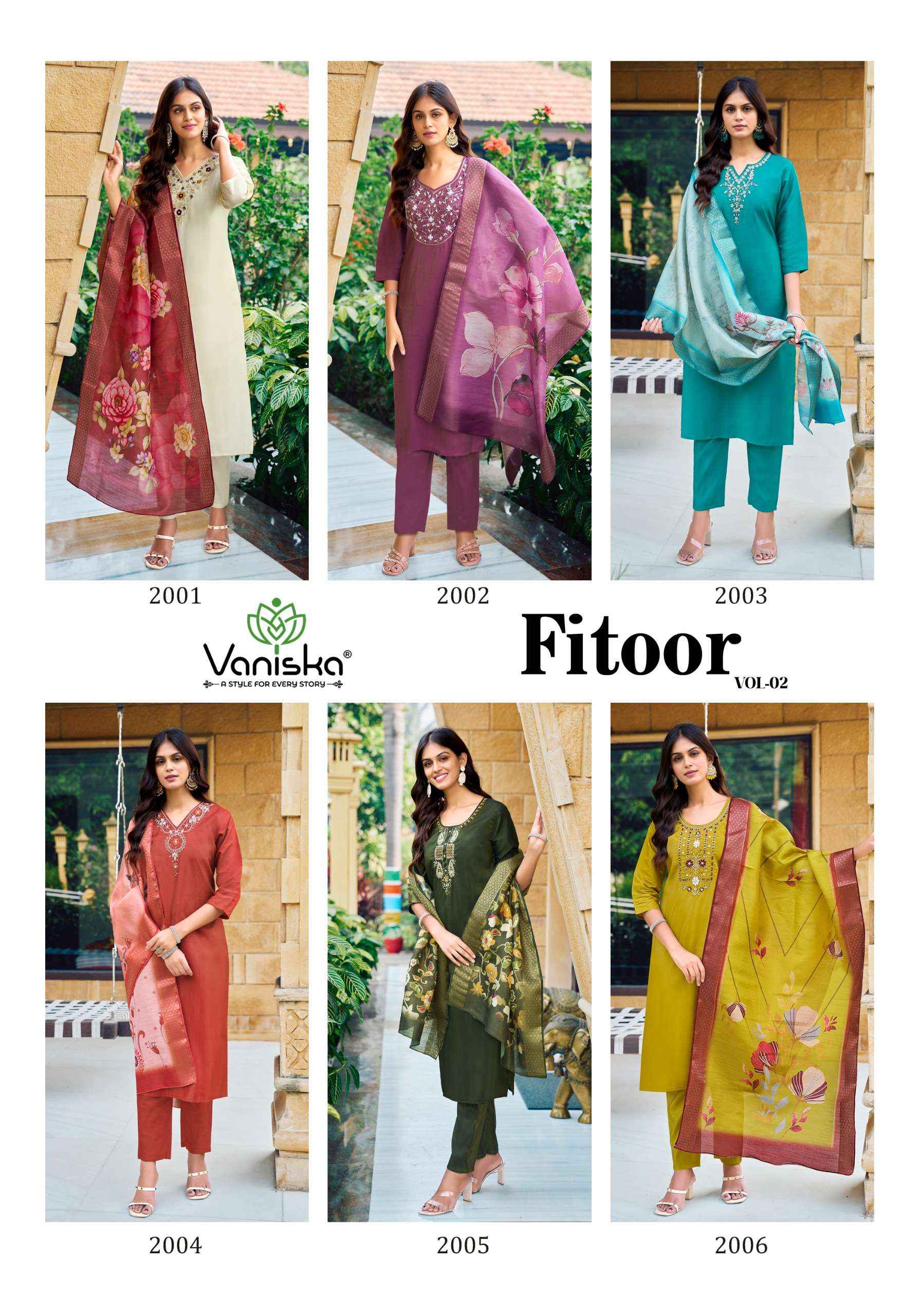 VANISKA FITOOR VOL 2 FANCY SOBER WORKS LADIES KURTI WHOLESALE PRICE ( 6 PCS CATALOG )