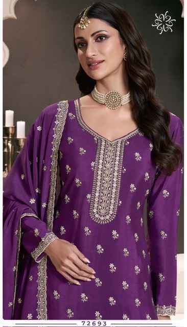 Vinay Fashion Kuleesh Saayori Chinon Dress Material Wholesale Price ( 6 Pcs Catalog )