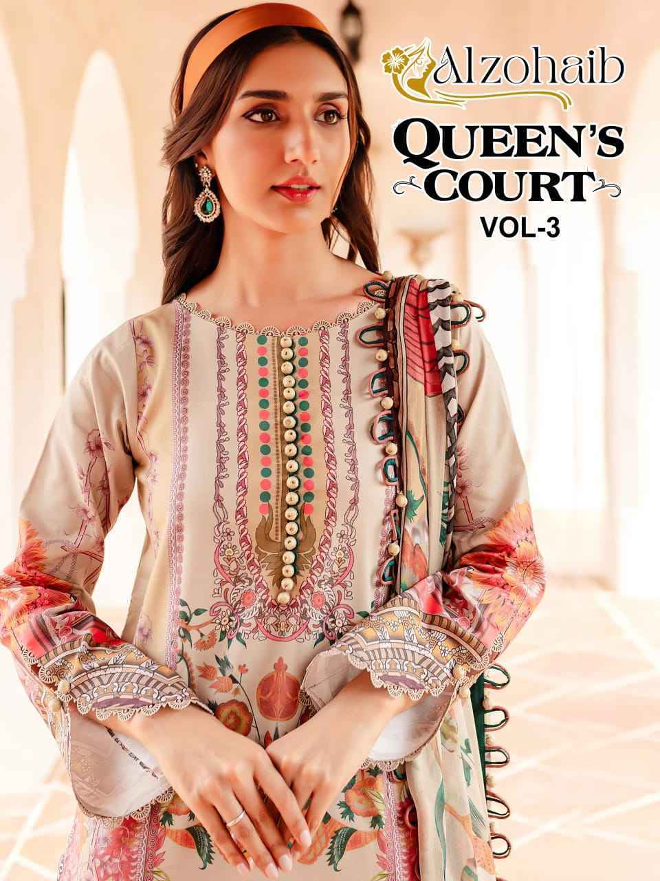 Al zohaib Queens Court Vol 3 Cotton Pakistani Suits ( 5 pcs Catalogue )