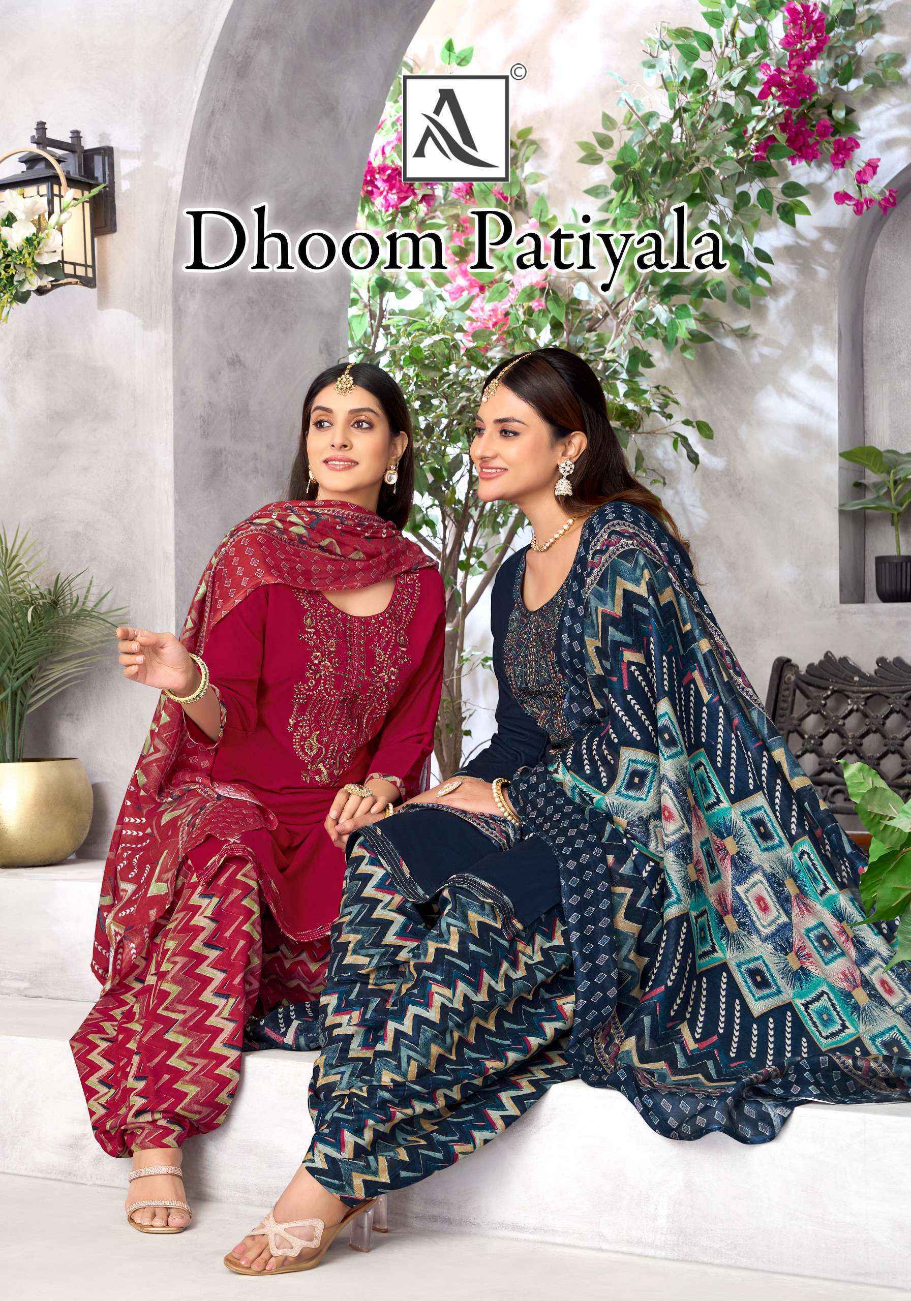 Alok Dhoom Patiyala Wholesale Viscouse Rayon Dress Material ( 8 pcs Catalogue )