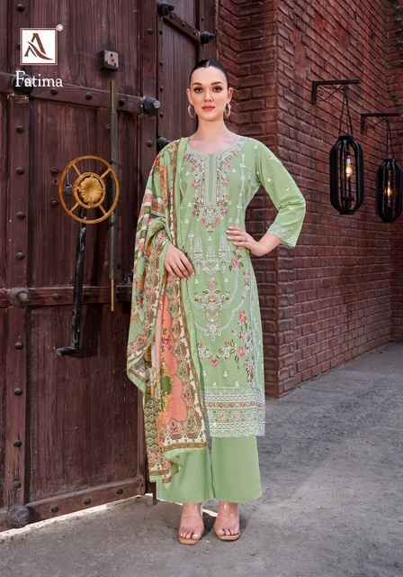 Alok Fatima Cotton Dress Material Wholesale Price ( 6 Pcs Catalog )