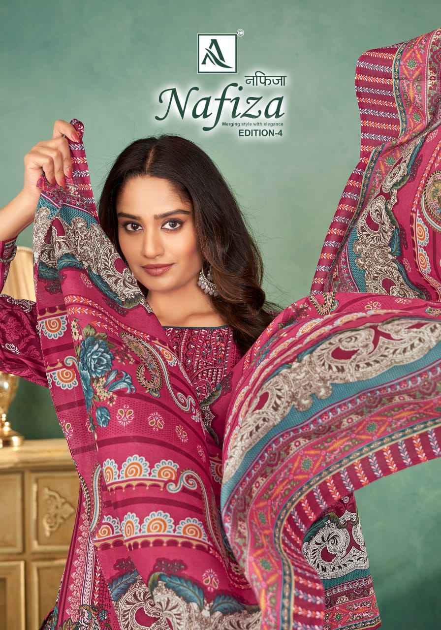 Alok Nafiza Editon 4 Cambric Cotton Dress Material Wholesale Price ( 8 Pcs Catalog )