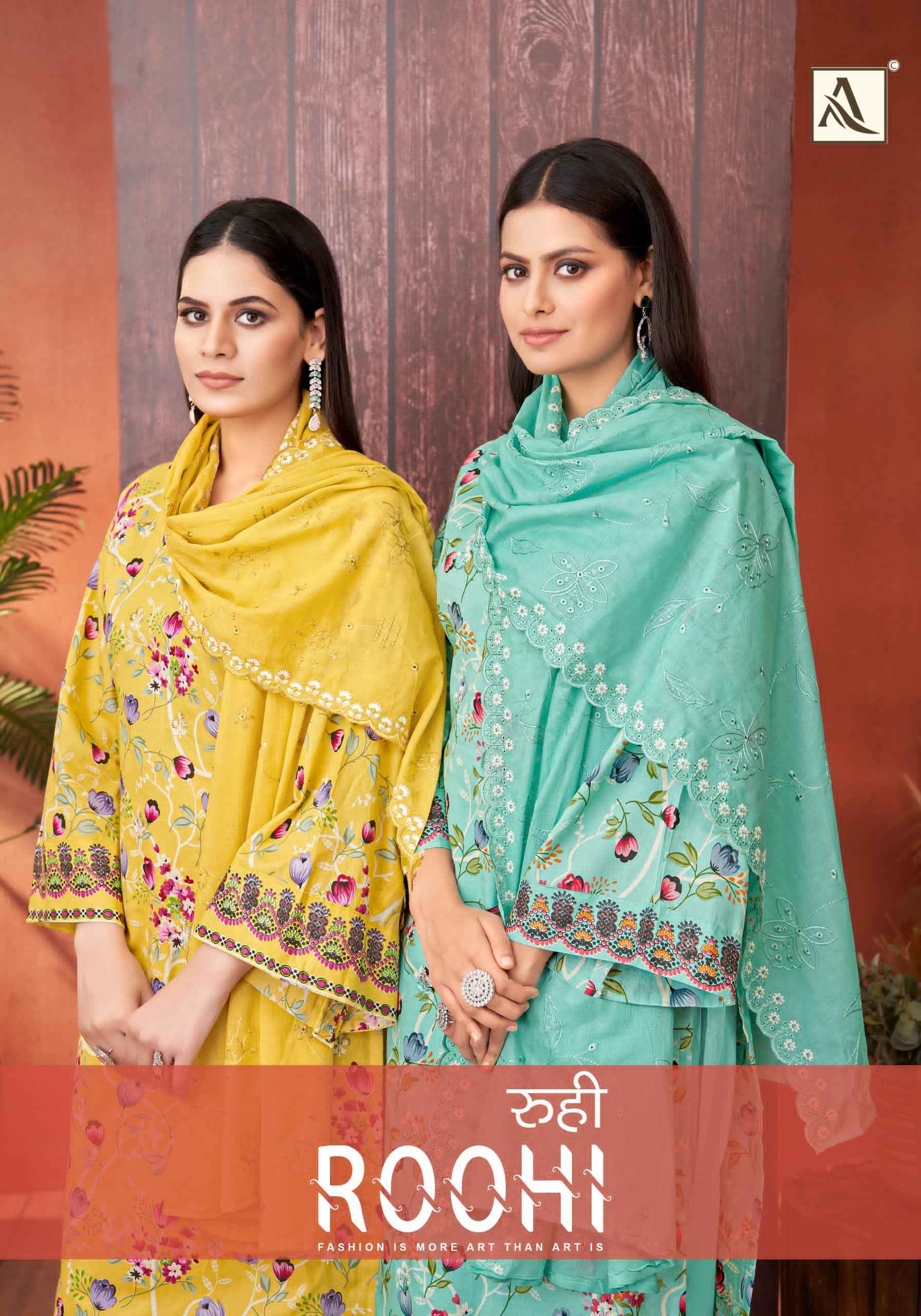 Alok Roohi Cambric Cotton Dress Material Wholesale Price ( 6 Pcs Catalog )