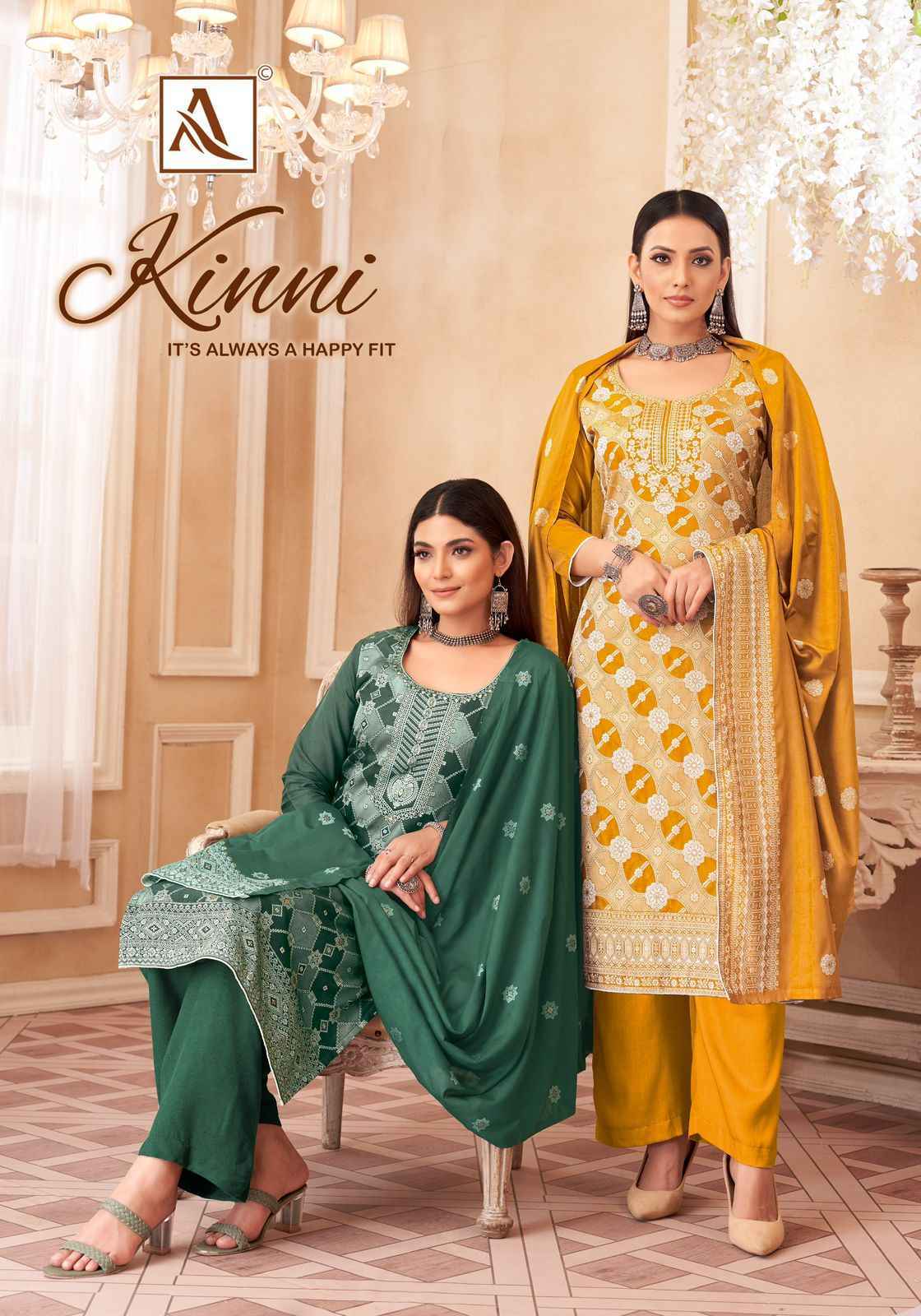 Alok Suits Kinni Wholesale Musline Dress Material ( 6 pcs Catalogue )