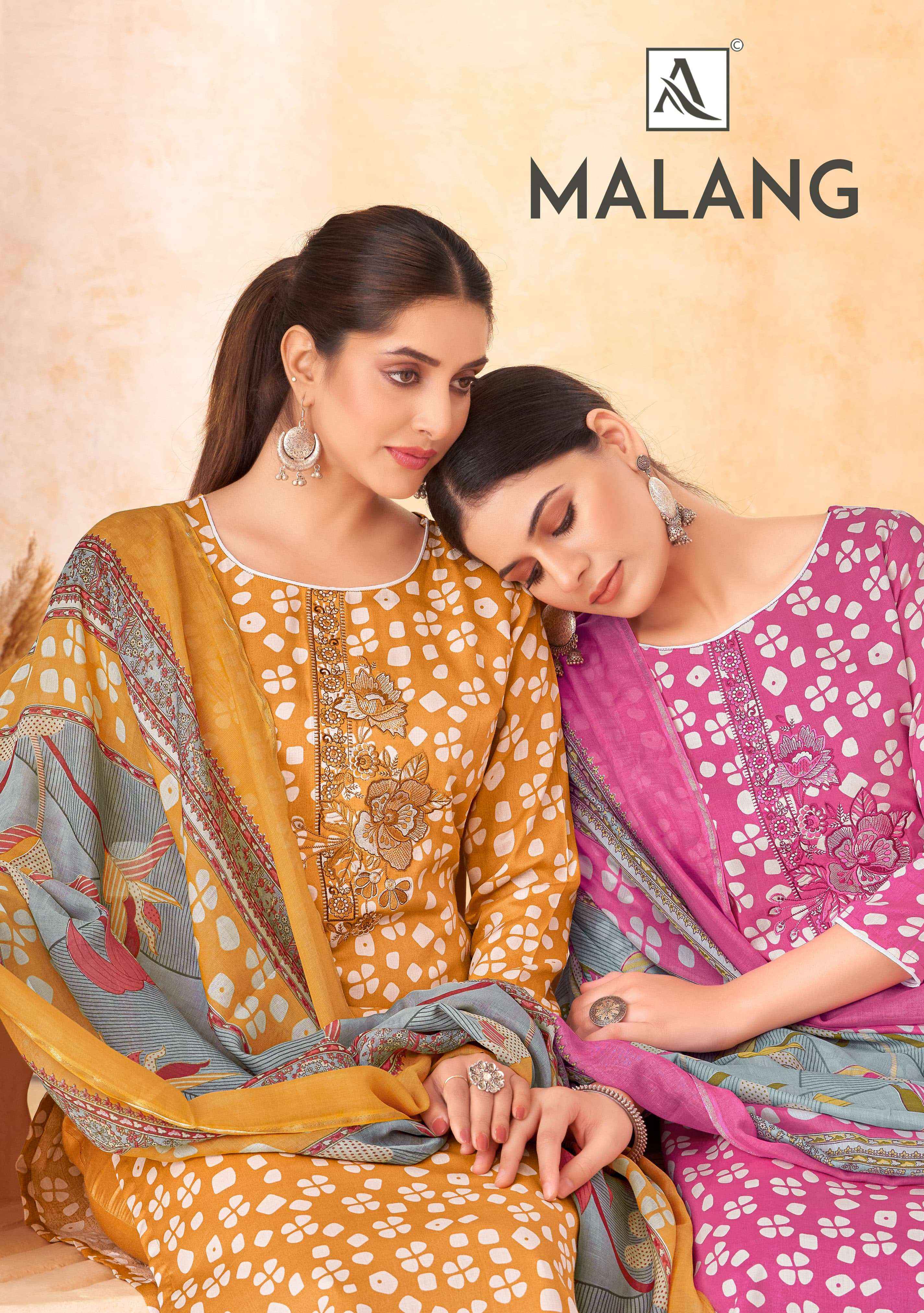 ALOK SUITS MALANG WHOLESALE JAM COTTON DRESS MATERIAL ( 4 PCS CATALOGUE )