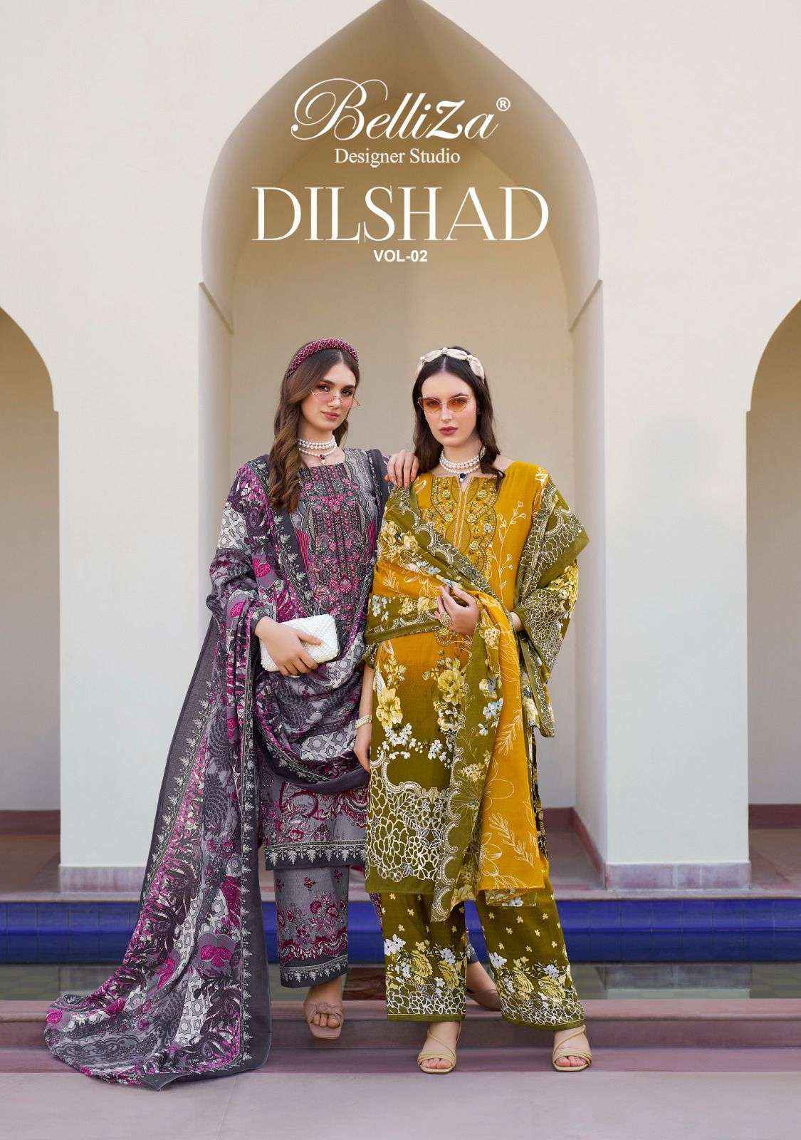 Belliza Designer Dilshad Vol 2 Wholesale Viscose Rayon Dress Material ( 8 pcs Catalogue )