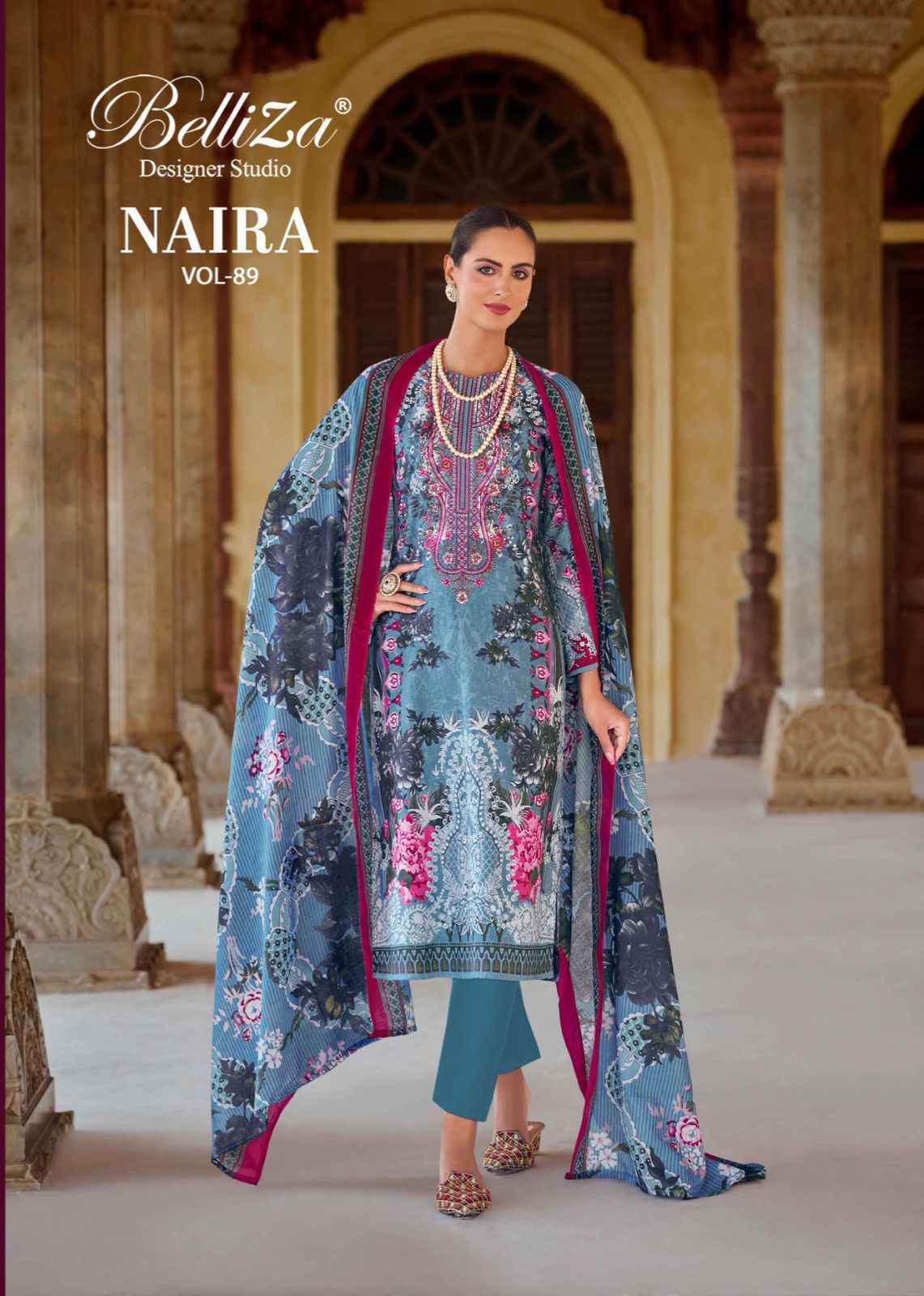 Belliza Designer Naira Vol 89 Wholesale Cotton Dress Material ( 8 pcs Catalogue )