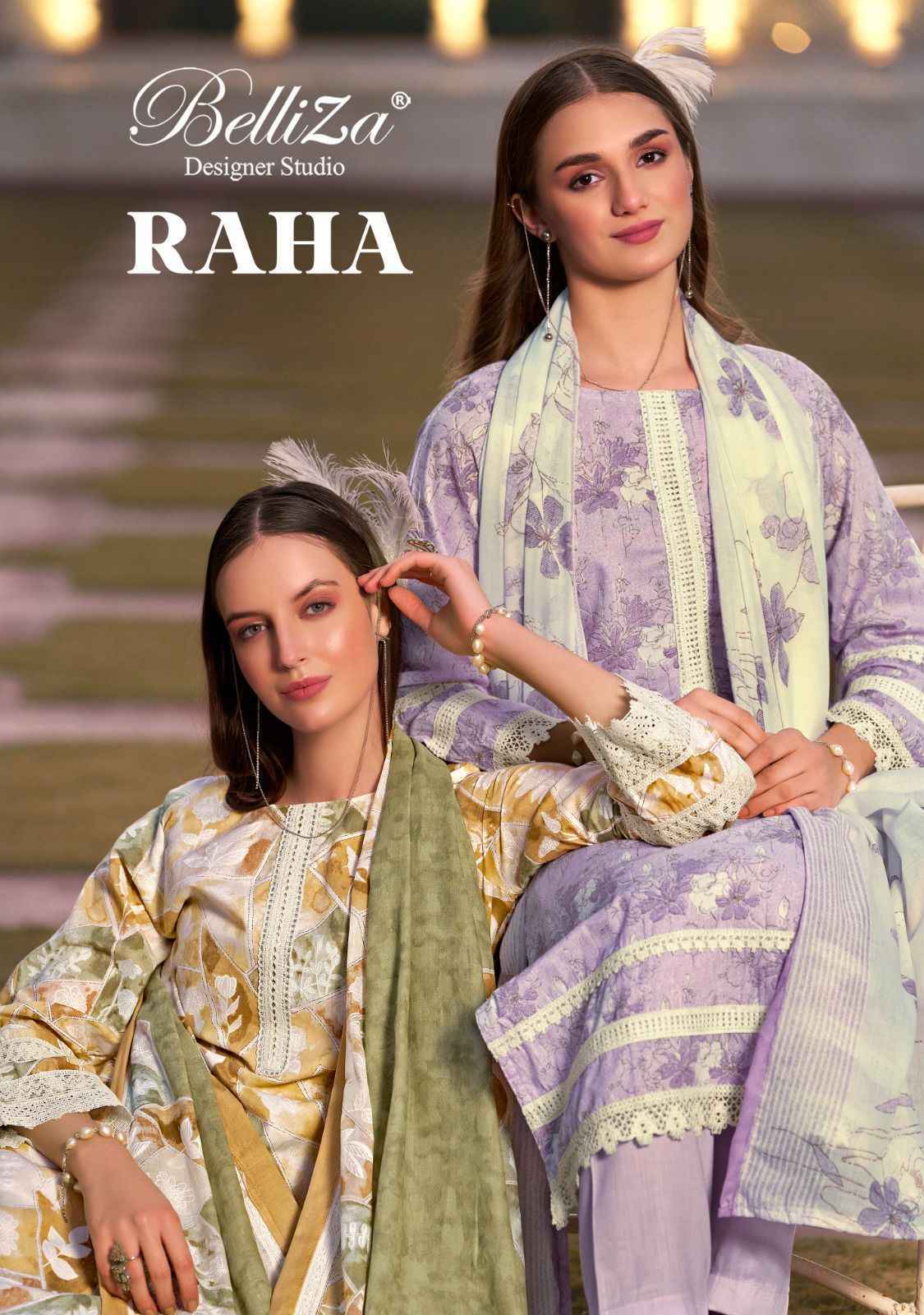 Belliza Designer Raha Wholesale Cotton Dress Material ( 6 pcs Catalogue )