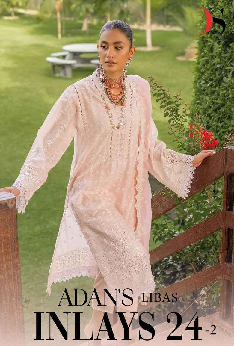 Deepsy Adans Libas Inlays 24 Vol 2 Cotton Dress Material Wholesale Price ( 5 Pcs Catalog )