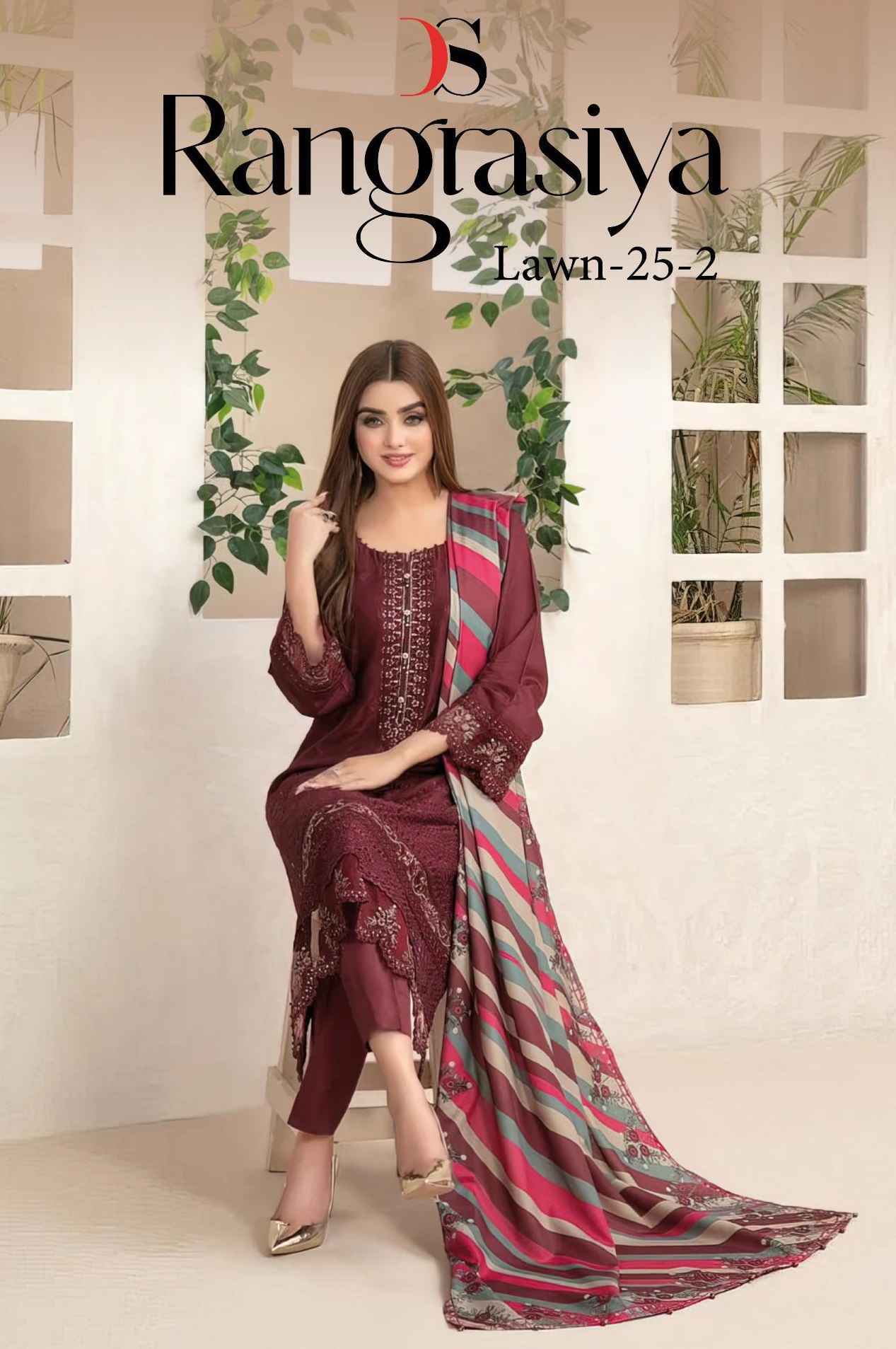 Deepsy Suits Rangrasiya Lawn 25 2 Wholesale Cotton Dress Material ( 6 Pcs Catalogue )