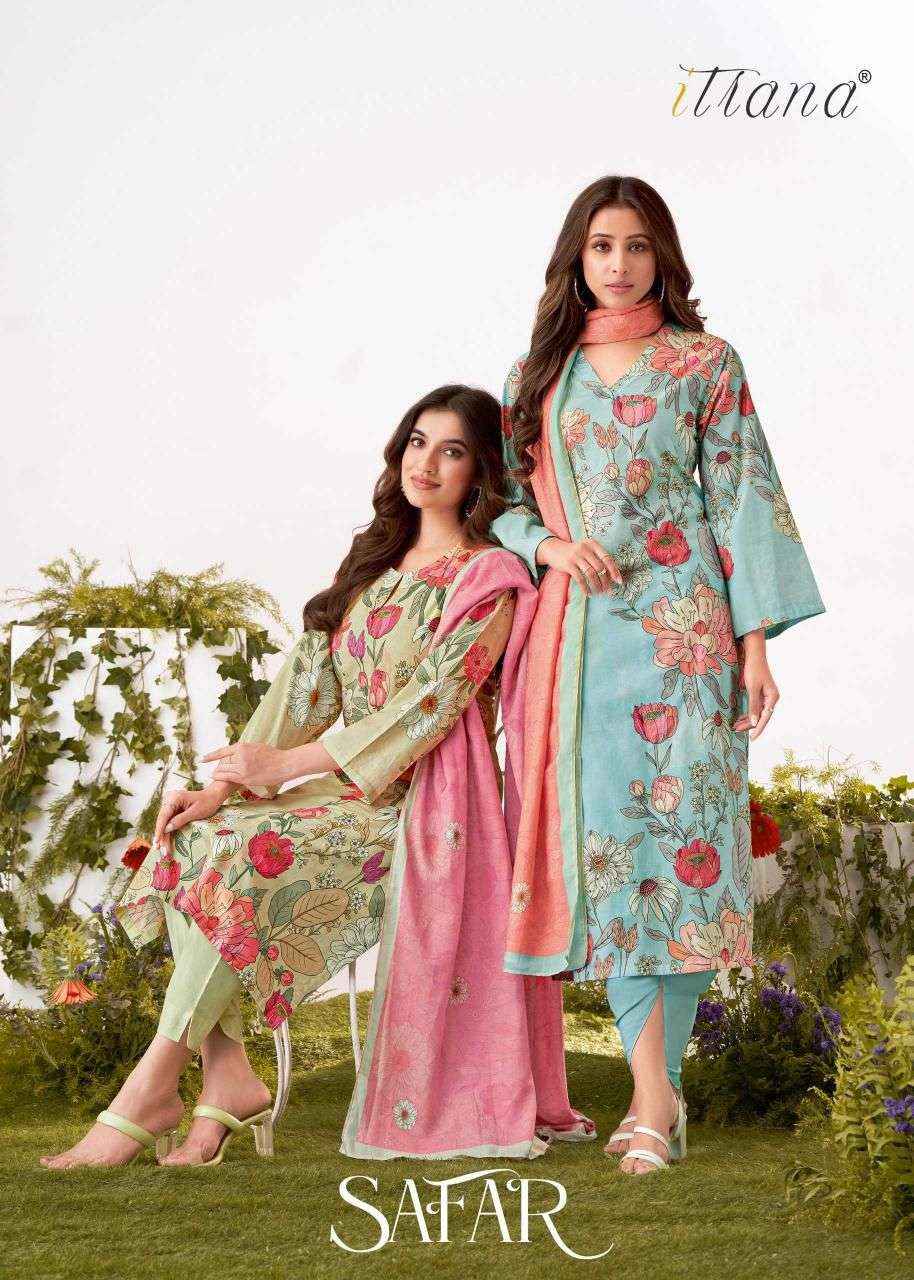 ITRANA SAFAR LAWN COTTON DIGITAL PRINT WITH HAND WORK SUIT Wholesale Price ( 6 Pcs Catalog )