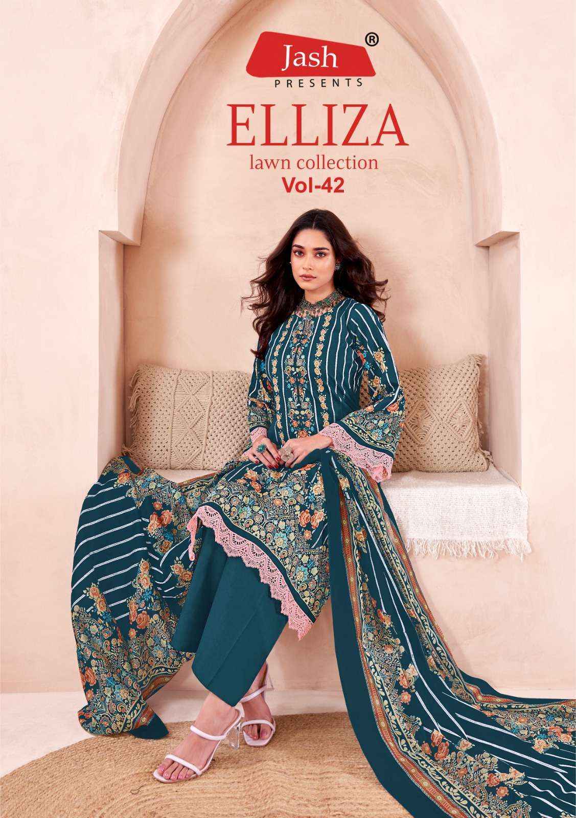 Jash Elliza Vol 42 Wholesale Pakistani Suits ( 10 pcs Catalogue )