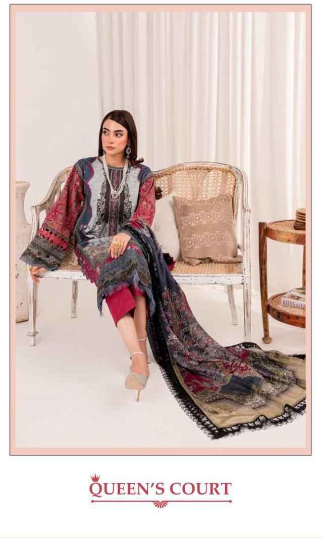 Jihan Queens Court Wholesale Lawn Cotton Dress Material ( 6 pcs Catalogue )