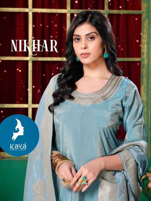 Kaya Nikhar Roman Shimmer Readymade Suit Wholesale Price ( 6 Pcs Catalog )