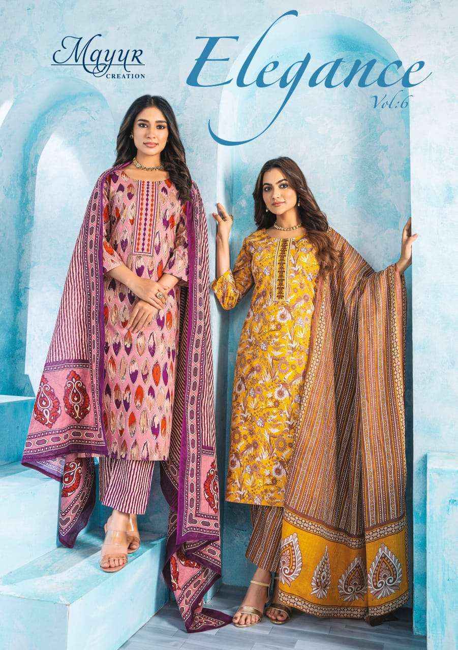 Mayur Creation Elegance Vol 6 Cotton Dress Material Wholesale Price ( 10 pcs Catalog )