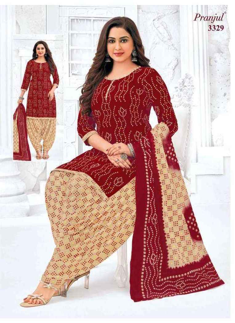 Pranjul Priyanshi Vol 33 Cotton Unstitched Churidar Material ( 6 pcs Catalogue )