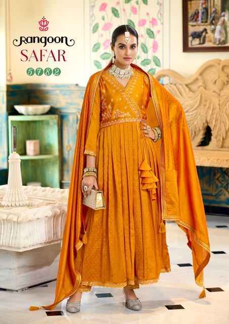 Rangoon Safar Silk Kurti Combo Set Wholesale Price ( 4 Pcs Catalog )