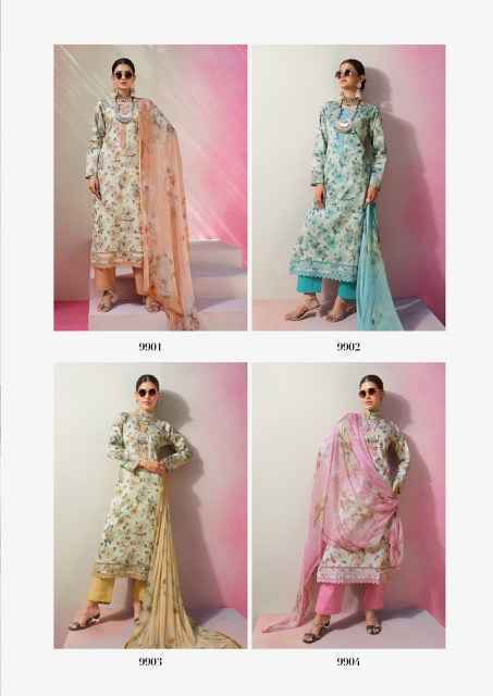 Rupali Fashion Dyani Jam Satin Dress Material Wholesale Price ( 4 Pcs Catalog )