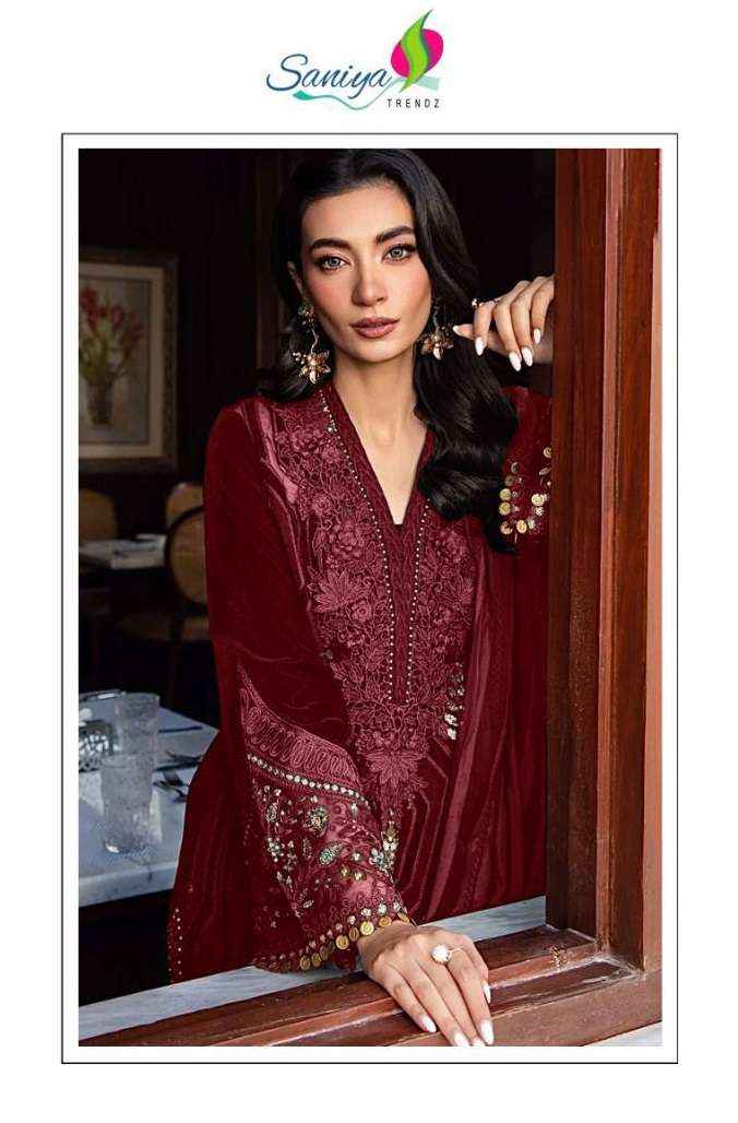 SANIYA TRENDZ D NO 7120 RAYON CHIKANKARI PAKISTANI SUIT ( 3 pcs catalogue )