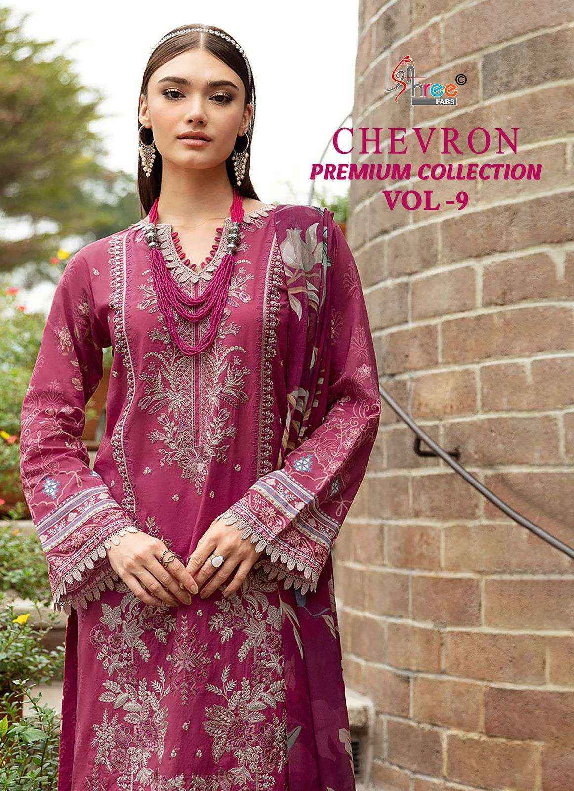 Shree Fabs Chevron Premium Collection Vol 9 Pakistani Suits ( 8 pcs Catalogue )