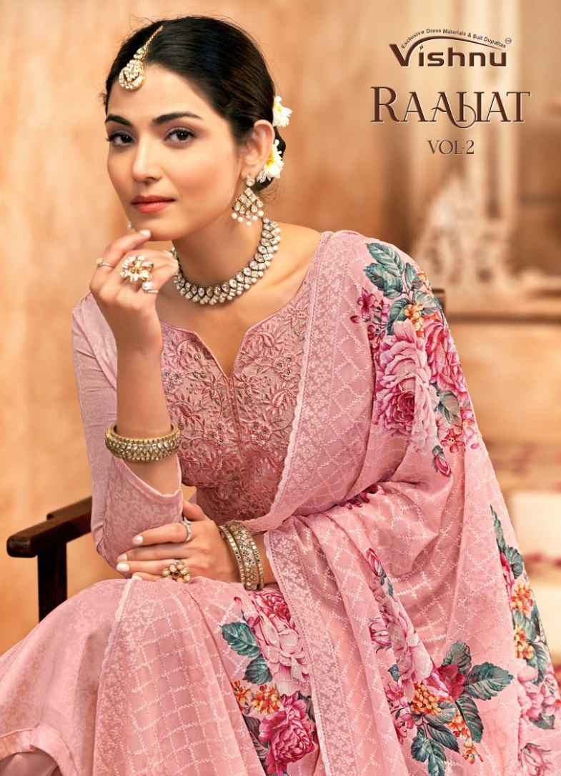 Vishnu Raahat Vol 2 Georgette Dress Material Wholesale Price ( 8 Pcs Catalog )