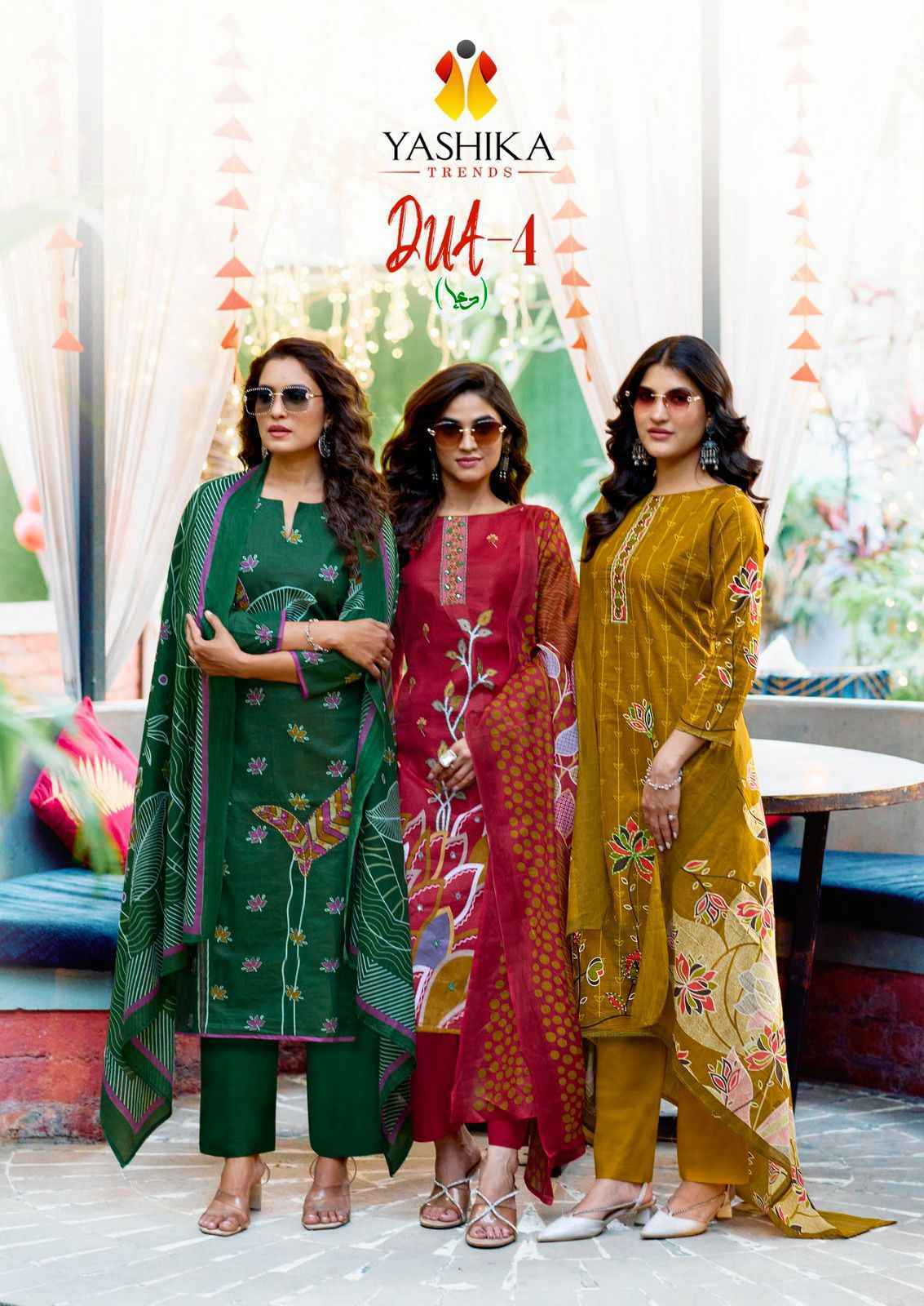 Yashika Trends Dua Vol 4 Cotton Dress Material Wholesale Price ( 8 Pcs Catalog )