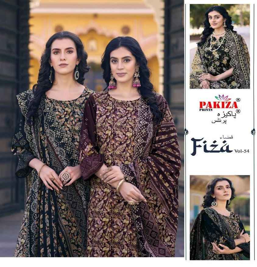 Pakiza Prints Fiza Vol 54 Wholesale Lawn Pakistani Ladies Suits ( 9 pcs Catalogue )