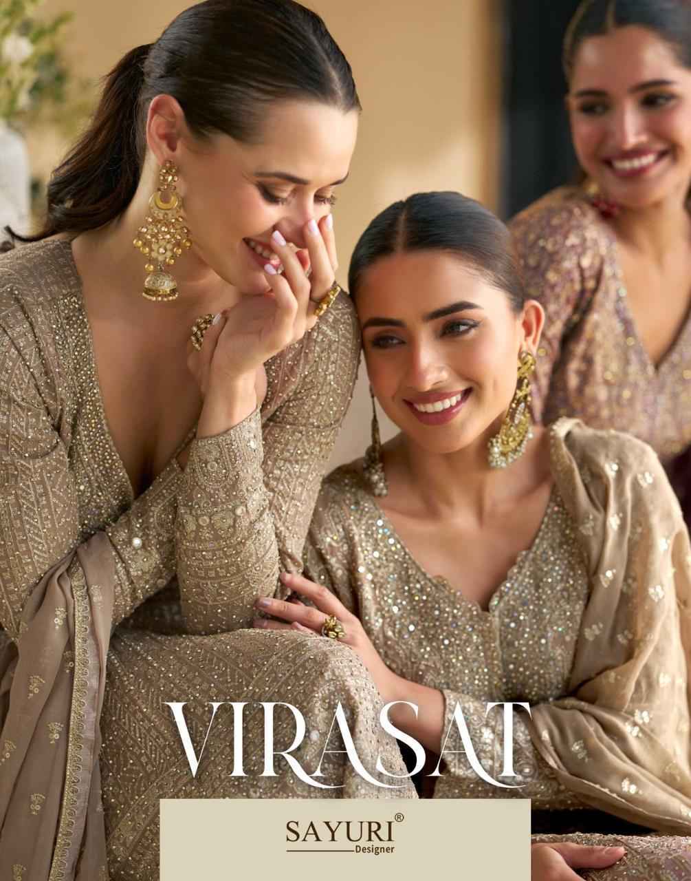 Sayuri Designer Virasat Readymade Georgette Dress Wholesale Price ( 3 Pcs Catalog )