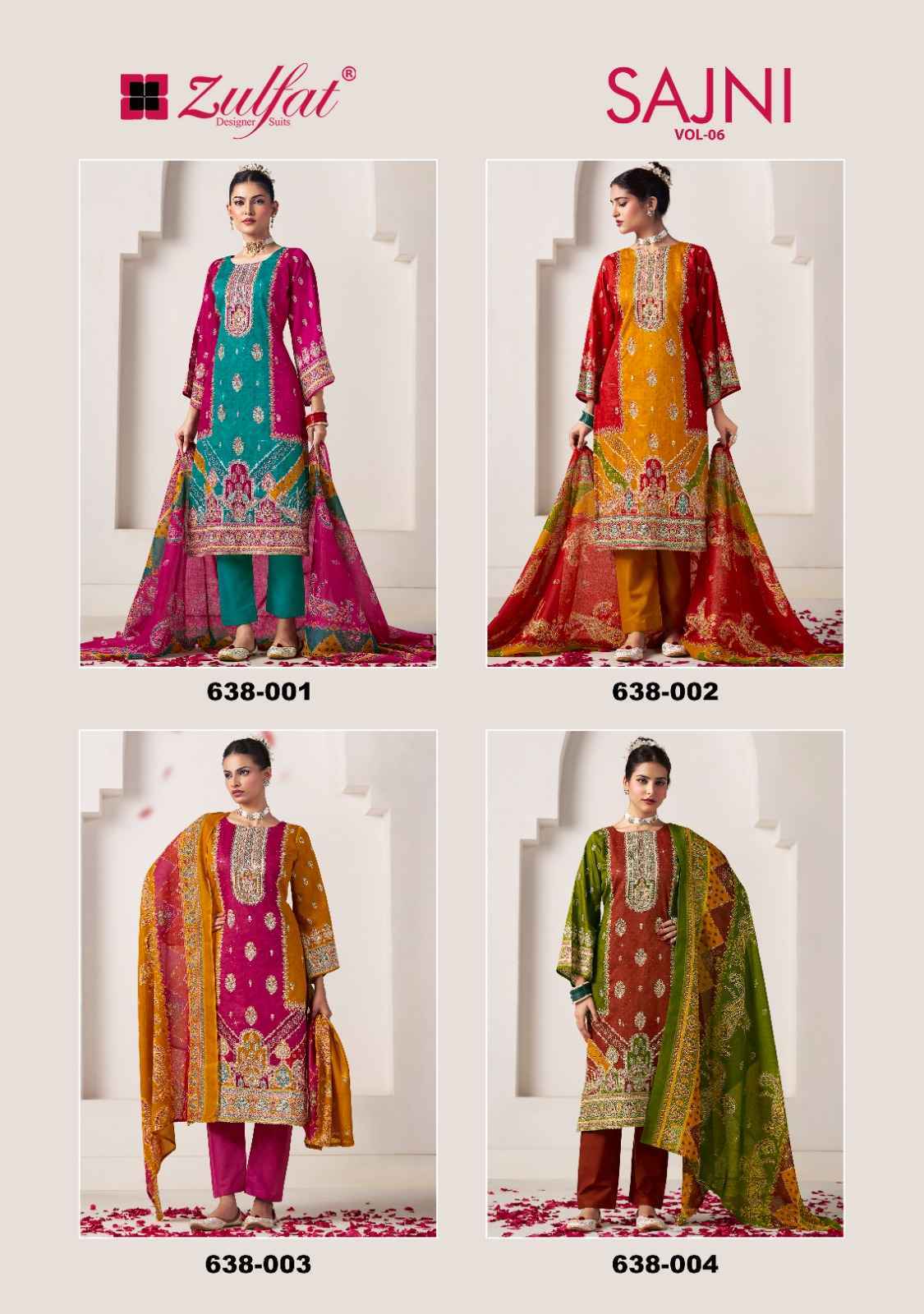 Zulfat Sajni Vol 6 Wholesale Jam Cotton Dress Material ( 4 Pcs Catalogue )