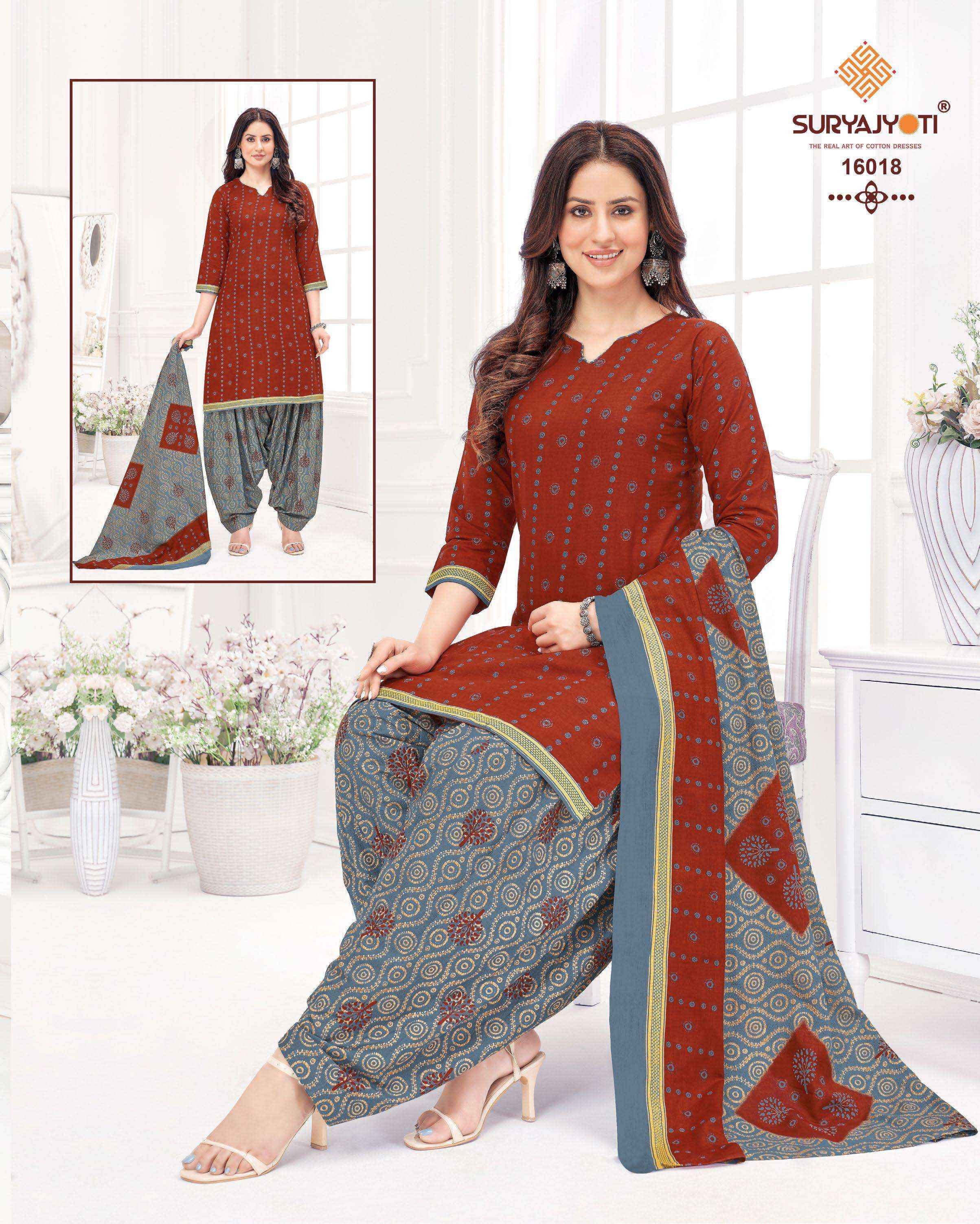 Suryajyoti Sui Dhaga Vol 16 Readymade Cotton Suits