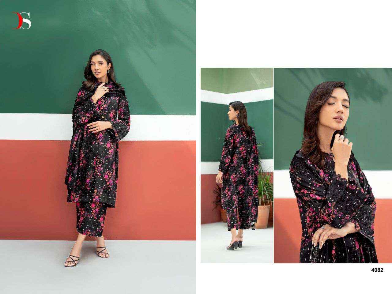 DEEPSY SUITS ANIQ 24 COTTON PAKISTANI DRESS MATERIAL ( 6 PCS CATALOG )