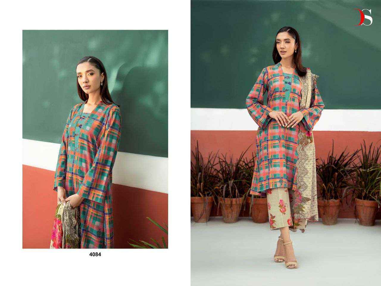 DEEPSY SUITS ANIQ 24 COTTON PAKISTANI DRESS MATERIAL ( 6 PCS CATALOG )