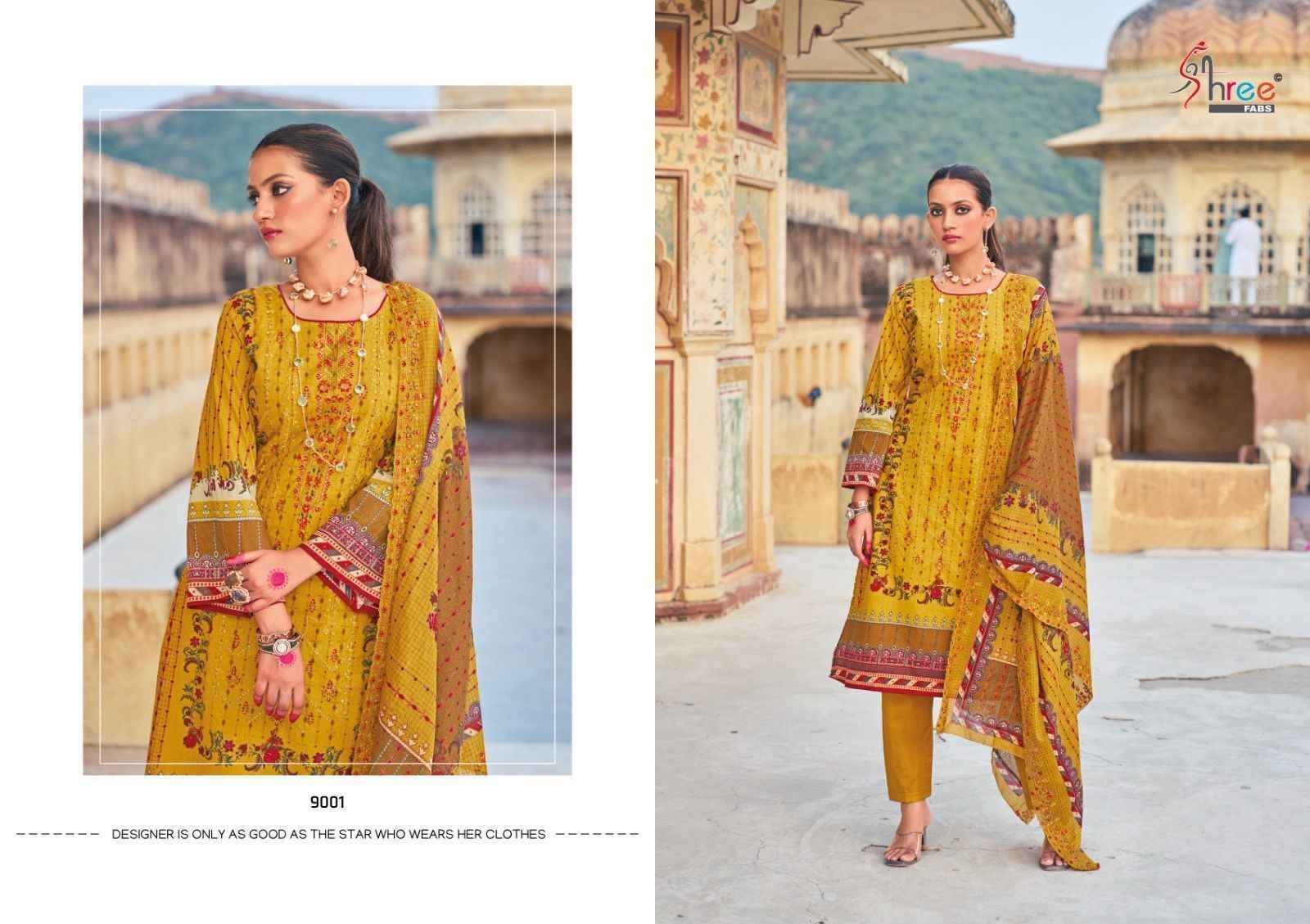 Shree Fabs Bin Saeed Lawn Collection Vol 9 Lawn Cotton Dress Material 