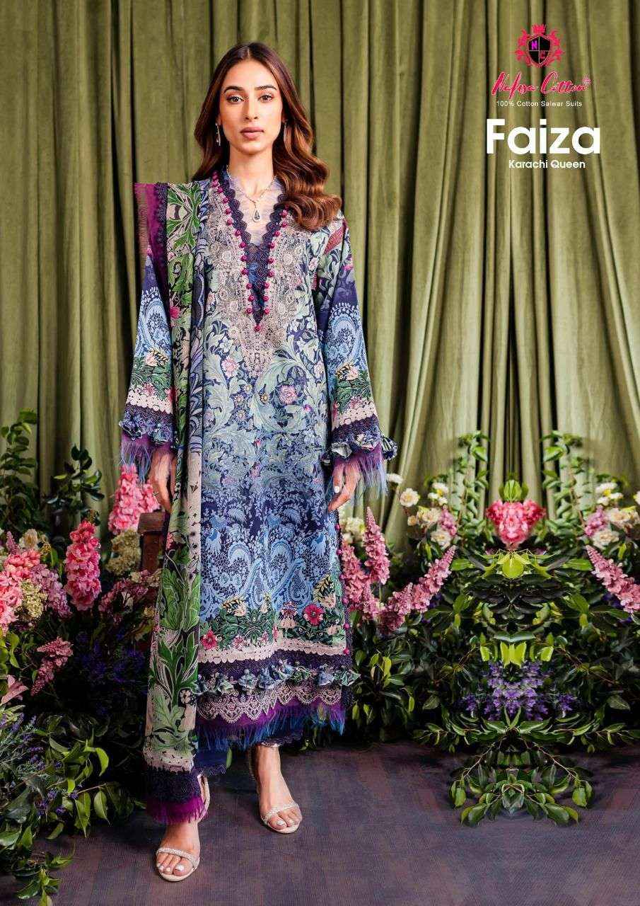 NAFISA COTTON FAIZA KARACHI QUEEN VOL 8 COTTON KARACHI SUIT ( 6 PCS CATALOG )