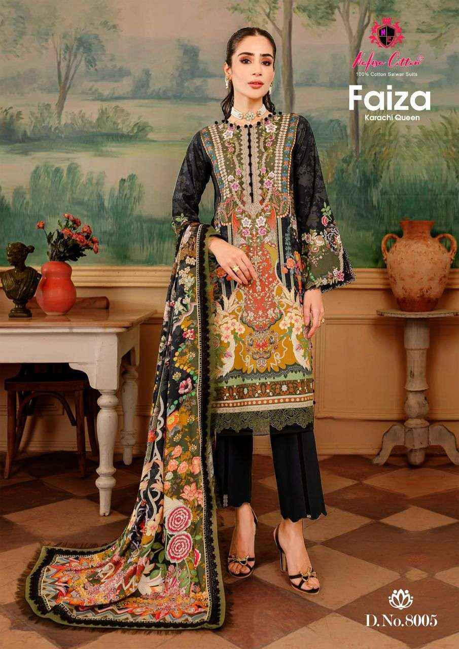 NAFISA COTTON FAIZA KARACHI QUEEN VOL 8 COTTON KARACHI SUIT ( 6 PCS CATALOG )