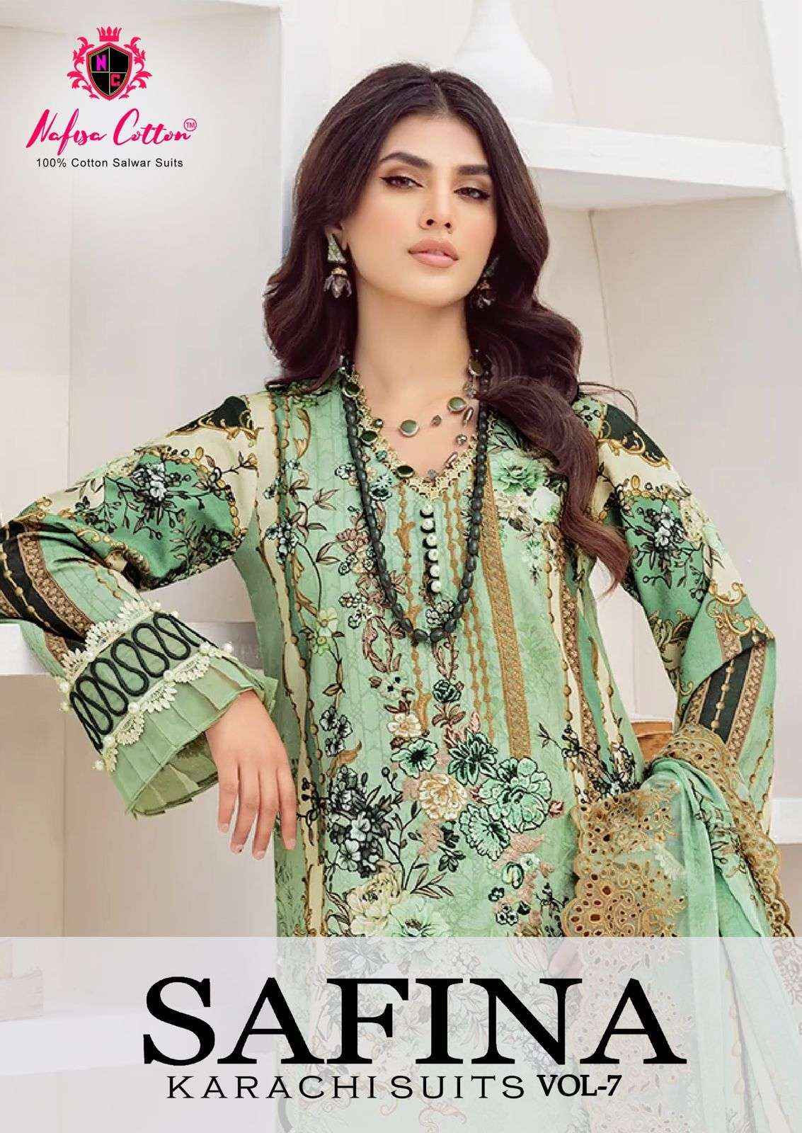 NAFISA COTTON SAFINA VOL 7 COTTON DIGITAL PRINT SUIT ( 6 PCS CATALOG )