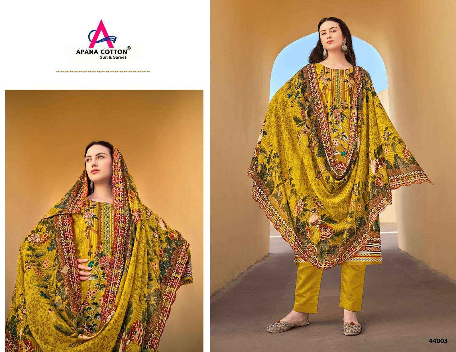 APANA COTTON RAZIA SULTAN VOL 44 COTTON PAKISTANI SUITS ( 10 PCS CATALOG )