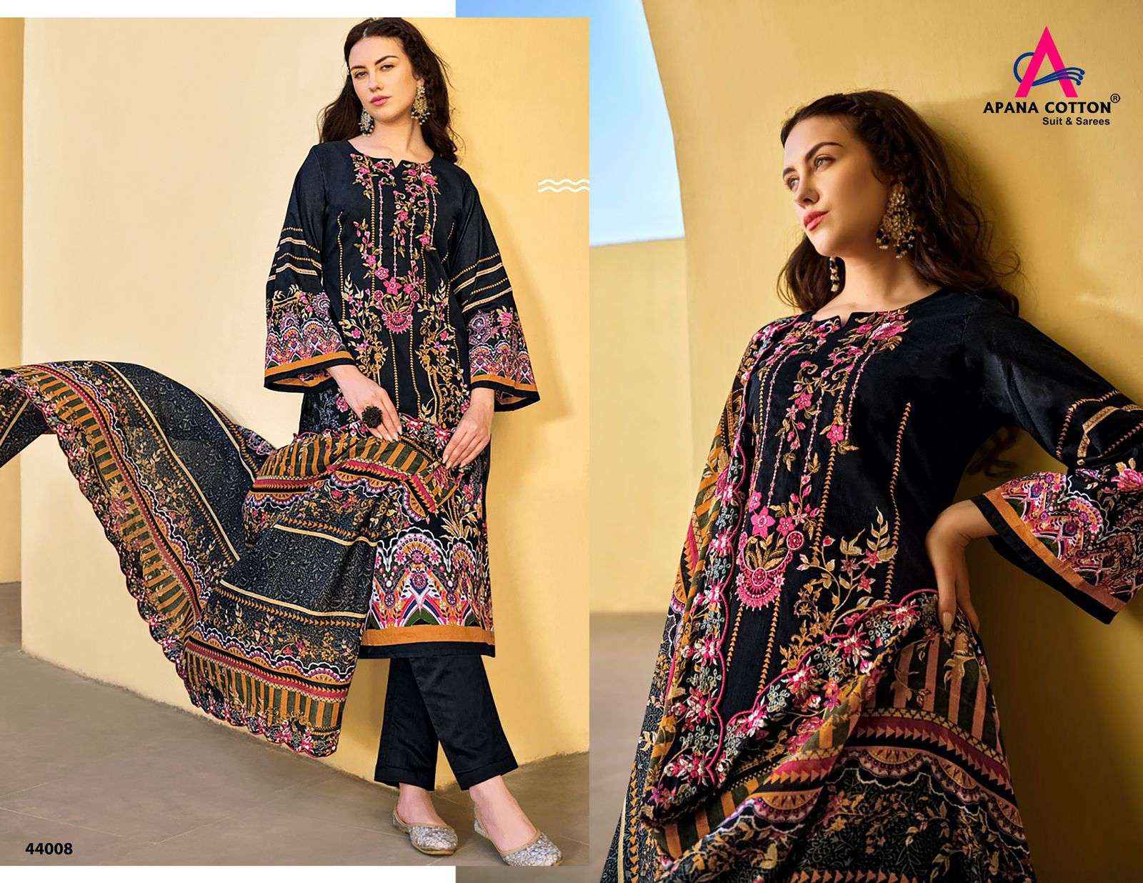 APANA COTTON RAZIA SULTAN VOL 44 COTTON PAKISTANI SUITS ( 10 PCS CATALOG )