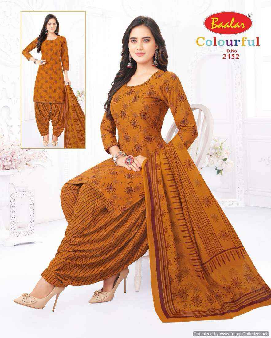 Baalar Colourful Vol 21 Pure Cotton Salwar Suits Wholesale Price ( 36 Pcs Catalog )