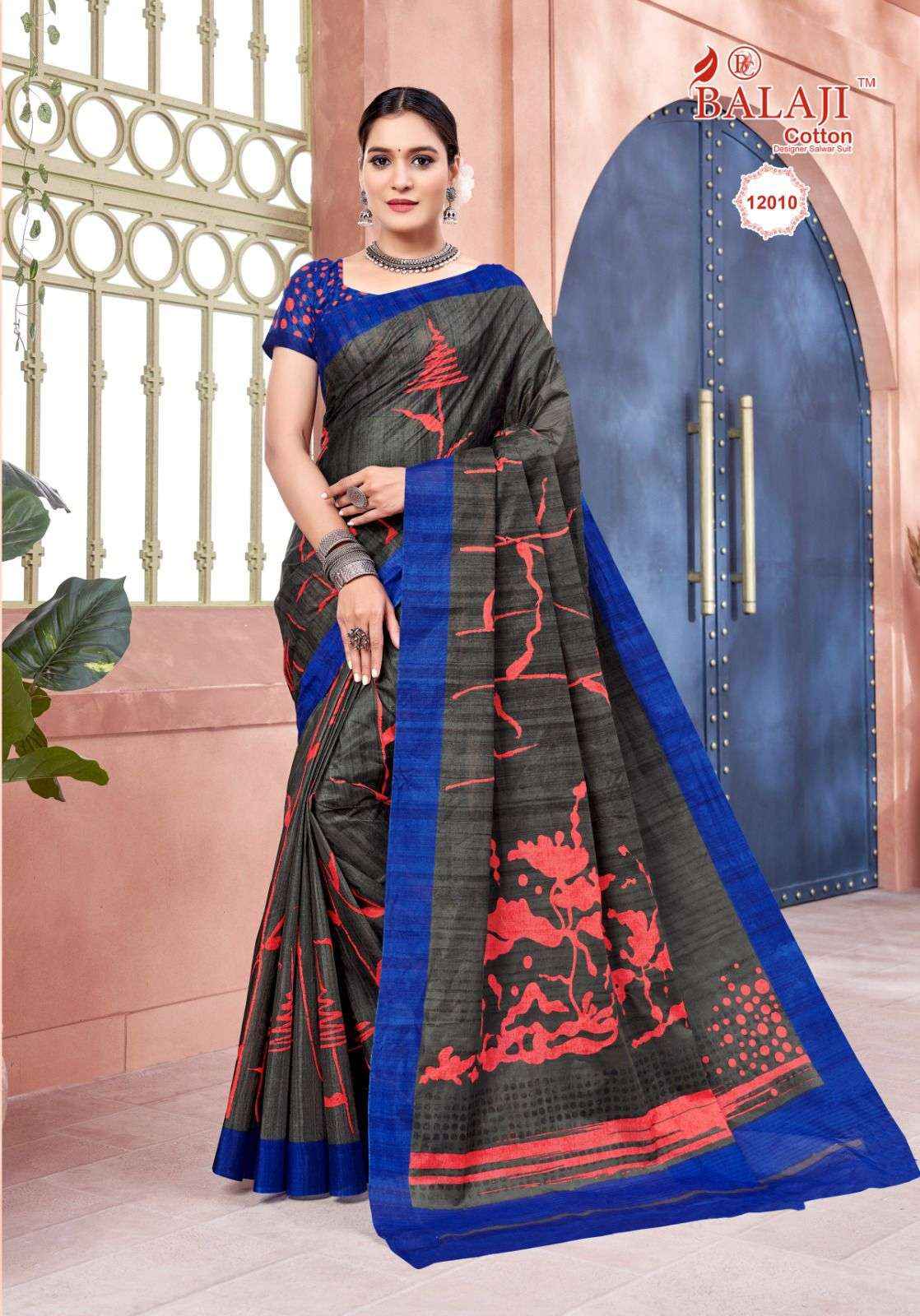 BALAJI COTTON LEELAVATHI VOL 12 PURE COTTON SAREE ( 20 PCS CATALOG )