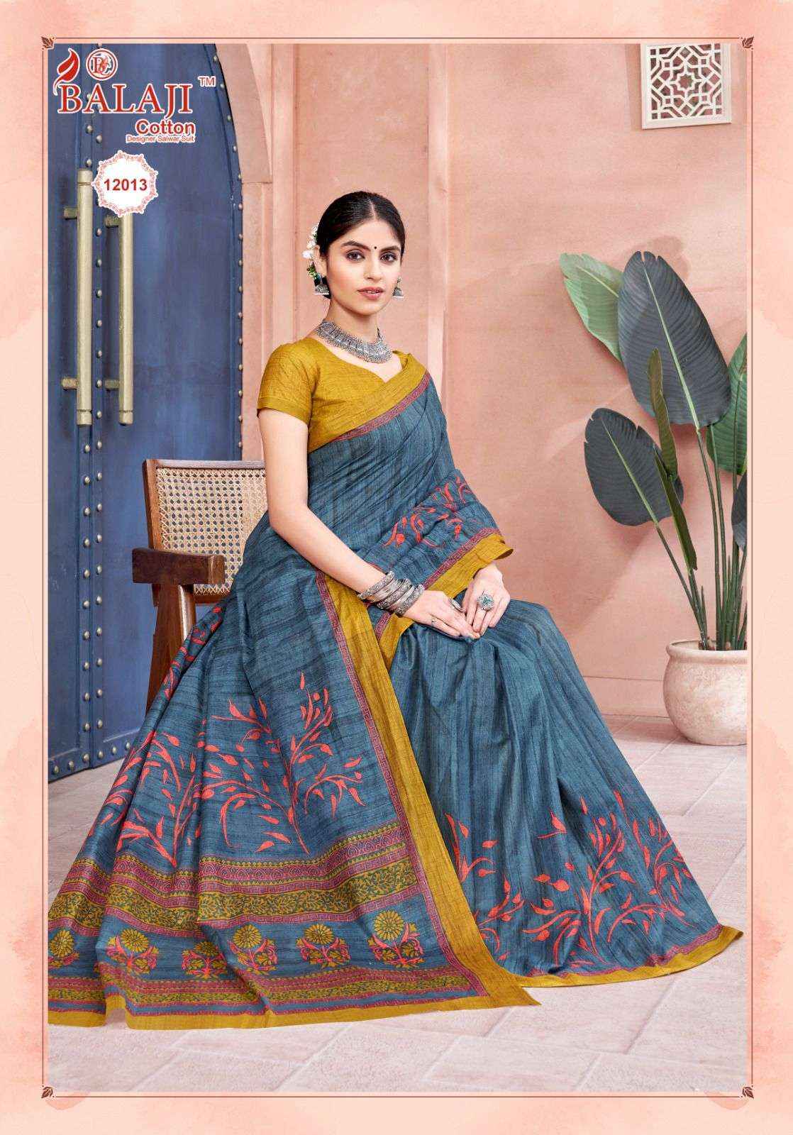 BALAJI COTTON LEELAVATHI VOL 12 PURE COTTON SAREE ( 20 PCS CATALOG )