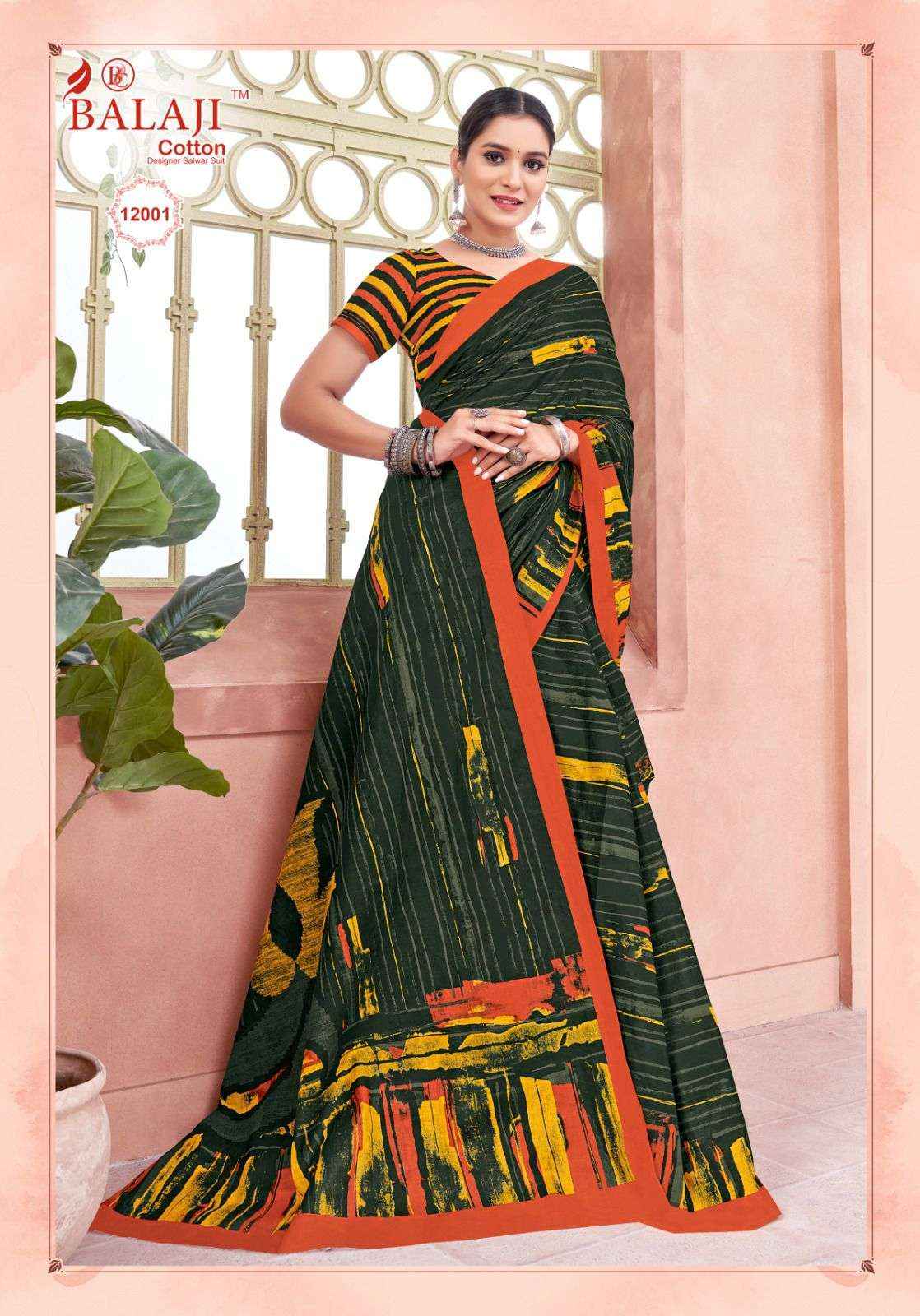 BALAJI COTTON LEELAVATHI VOL 12 PURE COTTON SAREE ( 20 PCS CATALOG )