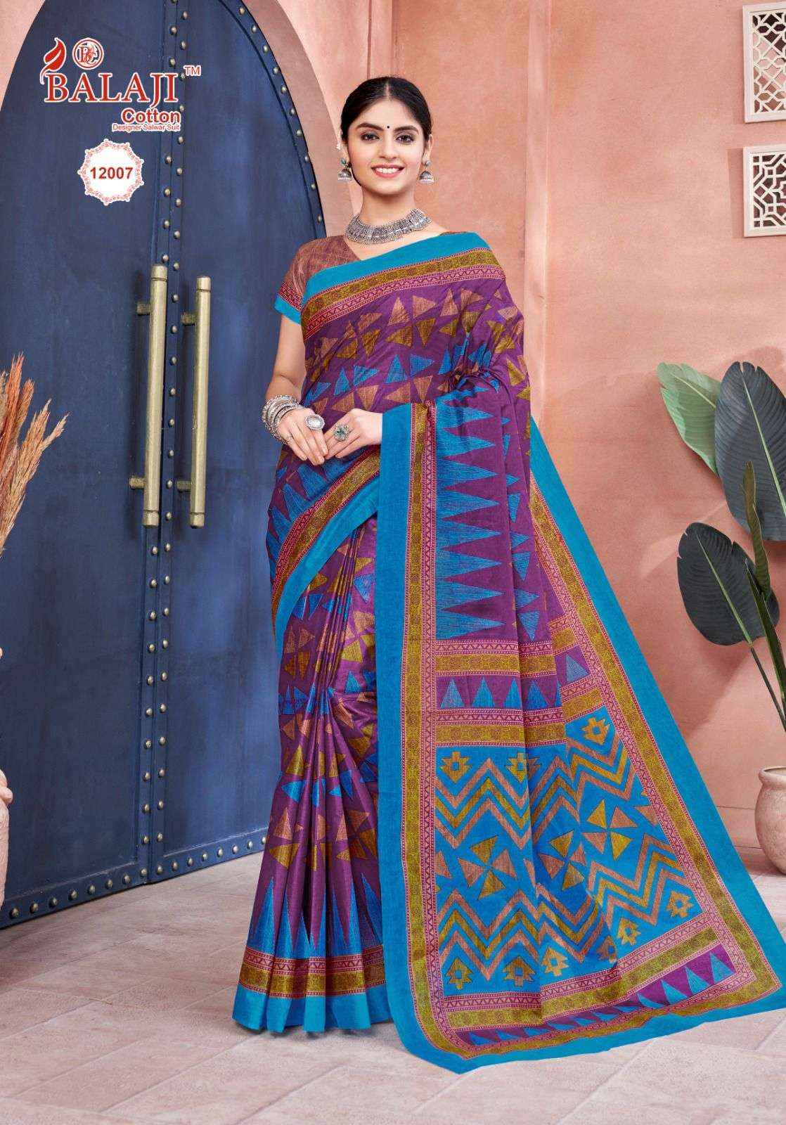 BALAJI COTTON LEELAVATHI VOL 12 PURE COTTON SAREE ( 20 PCS CATALOG )