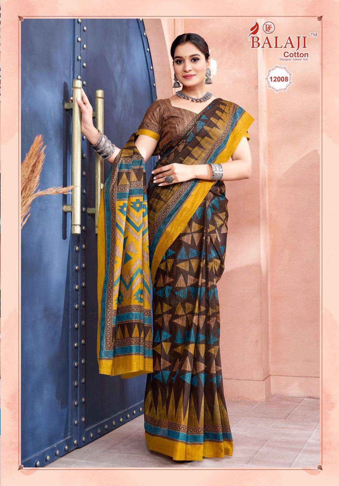 BALAJI COTTON LEELAVATHI VOL 12 PURE COTTON SAREE ( 20 PCS CATALOG )